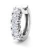 1/4 Carat Diamond Single Mens Hoop Earring In 14 Karat White Gold Image-1