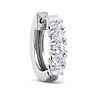 1/4 Carat Diamond Single Mens Hoop Earring In 14 Karat White Gold Image-3