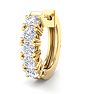 1/4 Carat Diamond Single Mens Hoop Earring In 14 Karat Yellow Gold Image-1