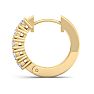 1/4 Carat Diamond Single Mens Hoop Earring In 14 Karat Yellow Gold Image-4