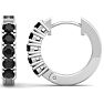 1/2 Carat Black Diamond Mens Hoop Earrings In 14 Karat White Gold Image-4