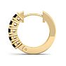 1/4 Carat Black Diamond Single Mens Hoop Earring In 14 Karat Yellow Gold Image-4