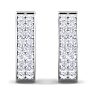 1/2 Carat Diamond Mens Hoop Earrings In 14 Karat White Gold Image-2