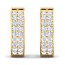 1/2 Carat Diamond Mens Hoop Earrings In 14 Karat Yellow Gold Image-2