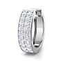 1/4 Carat Diamond Single Mens Hoop Earring In 14 Karat White Gold Image-1