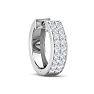 1/4 Carat Diamond Single Mens Hoop Earring In 14 Karat White Gold Image-3