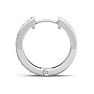 1/4 Carat Diamond Single Mens Hoop Earring In 14 Karat White Gold Image-4