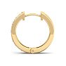 1/4 Carat Diamond Single Mens Hoop Earring In 14 Karat Yellow Gold Image-4