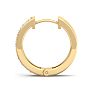 1/4 Carat Diamond Single Mens Hoop Earring In 14 Karat Yellow Gold Image-4