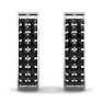 1/2 Carat Black Diamond Mens Hoop Earrings In 14 Karat White Gold Image-2