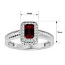 0.85 Carat Antique Style Ruby and Diamond Ring in 10 Karat White Gold Image-5