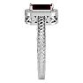 1.12 Carat Antique Style Ruby and Diamond Ring in 10 Karat White Gold Image-4