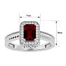 1.12 Carat Antique Style Ruby and Diamond Ring in 10 Karat White Gold Image-5