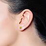 2 Carat Cushion Cut Citrine and Diamond Earrings In Sterling Silver Image-4