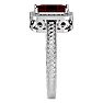 2 Carat Antique Style Ruby and Diamond Ring in 14 Karat White Gold Image-4