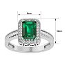 2 Carat Antique Style Emerald and Diamond Ring in 14 Karat White Gold Image-5
