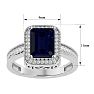 2 1/2 Carat Antique Style Sapphire and Diamond Ring in 14 Karat White Gold Image-5