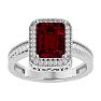 2 1/2 Carat Antique Style Ruby and Diamond Ring in 14 Karat White Gold Image-1