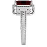 2 1/2 Carat Antique Style Ruby and Diamond Ring in 14 Karat White Gold Image-4