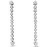 4 Carat Diamond Drop Earrings In 14 Karat White Gold Image-1