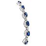 4 Carat Sapphire and Diamond Bolo Bracelet In 14 Karat White Gold, Adjustable 6-9 Inches Image-2