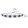 4 Carat Sapphire and Diamond Bolo Bracelet In 14 Karat White Gold, Adjustable 6-9 Inches Image-4