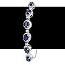 4 Carat Sapphire and Diamond Bolo Bracelet In 14 Karat White Gold, Adjustable 6-9 Inches Image-5