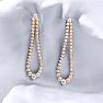 3 Carat Diamond Drop Earrings In 14 Karat Yellow Gold, 2 Inches Image-3