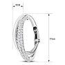 1 1/2 Carat Diamond Hoop Earrings In 14 Karat White Gold, 1 Inch Image-2
