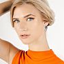 1 1/2 Carat Diamond Hoop Earrings In 14 Karat White Gold, 1 Inch Image-3