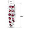 2 1/2 Carat Ruby and Diamond Hoop Earrings In 14 Karat White Gold, 1 Inch Image-4