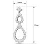 2 Carat Diamond Drop Earrings In 14 Karat White Gold, 1 1/4 Inches Image-2