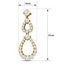2 Carat Diamond Drop Earrings In 14 Karat Yellow Gold, 1 1/4 Inches Image-2