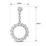 2 1/4 Carat Diamond Drop Earrings In 14 Karat White Gold, 1 Inch Image-2