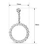3 1/2 Carat Diamond Drop Earrings In 14 Karat White Gold, 2 Inches Image-2