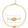 6x4mm Citrine Mirrored Chain Bracelet In 14K Yellow Gold Image-1
