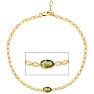 6x4mm Peridot Mirrored Chain Bracelet In 14K Yellow Gold Image-1