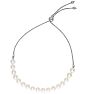 5mm Freshwater Cultured Pearl Adjustable Bolo Bracelet In 14K White Gold, 6-9 Inches Image-1