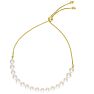 5mm Freshwater Cultured Pearl Adjustable Bolo Bracelet In 14K Yellow Gold, 6-9 Inches Image-1