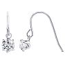 1 Carat Moissanite Drop Earrings In Sterling Silver, 1/2 Inch Image-1