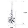 1 Carat Moissanite Drop Earrings In Sterling Silver, 1/2 Inch Image-4