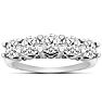 1 Carat Moissanite Five Stone Ring In Sterling Silver Image-1