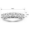 1 Carat Moissanite Five Stone Ring In Sterling Silver Image-5