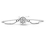 1 Carat Moissanite Bolo Bracelet In Sterling Silver, Adjustable 6-9 Inches Image-1