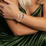 1 Carat Moissanite Bolo Bracelet In Sterling Silver, Adjustable 6-9 Inches Image-5