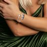 3 Carat Moissanite Bolo Bracelet In Sterling Silver, Adjustable 6-9 Inches Image-5