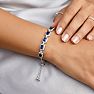 4 Carat Sapphire and Diamond Bolo Bracelet In 14 Karat White Gold, Adjustable 6-9 Inches Image-6