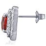 2 3/4 Carat Cushion Cut Ruby and Diamond Earrings In Sterling Silver Image-3
