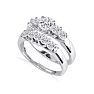 1 1/2ct Diamond Bridal Set, 1/2ct Center Diamond in 14k White Gold, Also Available in Yellow Gold and Other Diamond Weights Image-2