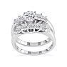 1 1/2ct Diamond Bridal Set, 1/2ct Center Diamond in 14k White Gold, Also Available in Yellow Gold and Other Diamond Weights Image-3